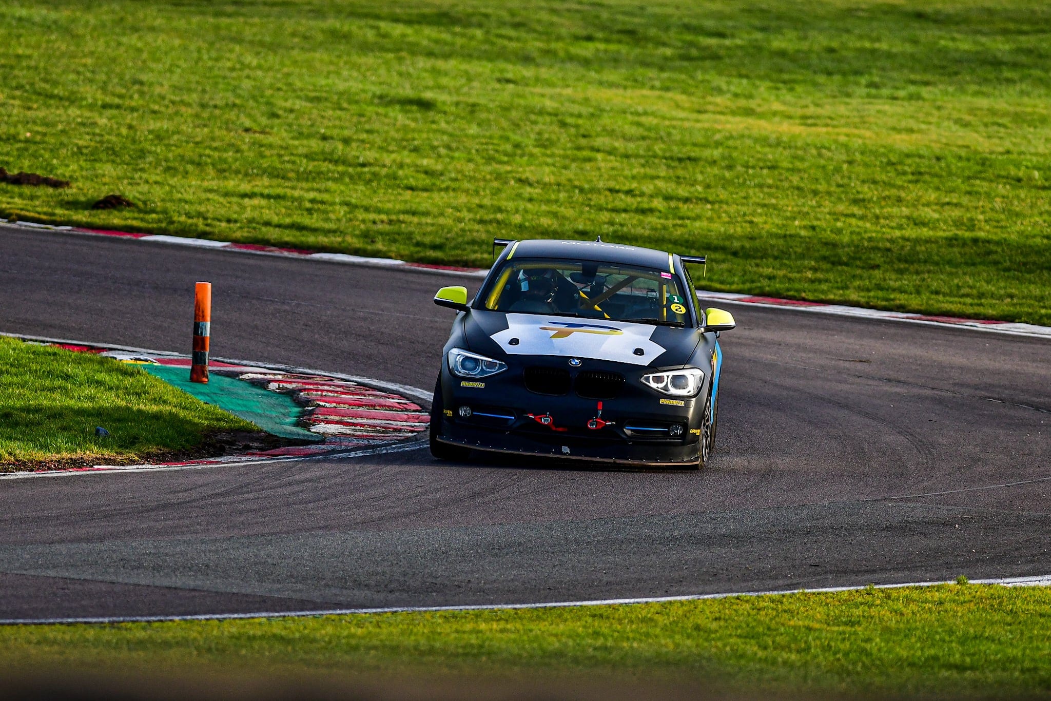 PowerDrive Racing car on track at Oulton Park
